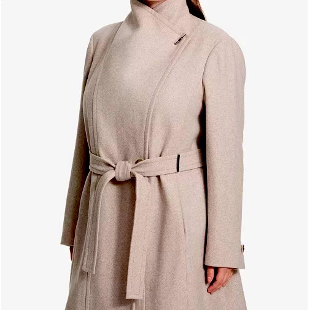 Calvin Klein Plus Size Belted Coat
